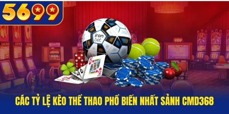Các tỷ lệ kèo thể thao phổ biến nhất sảnh CMD368